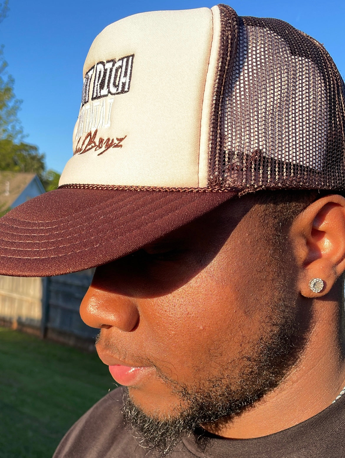 Ain't Rich, Ain't Broke Brown Trucker Hat