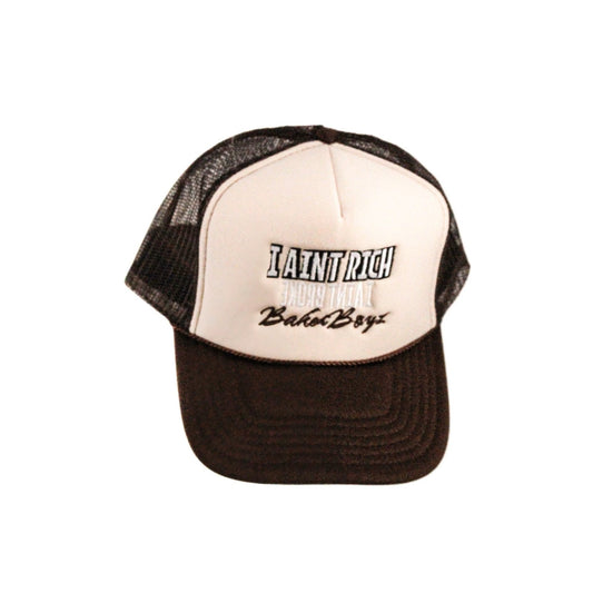 Ain't Rich, Ain't Broke Brown Trucker Hat